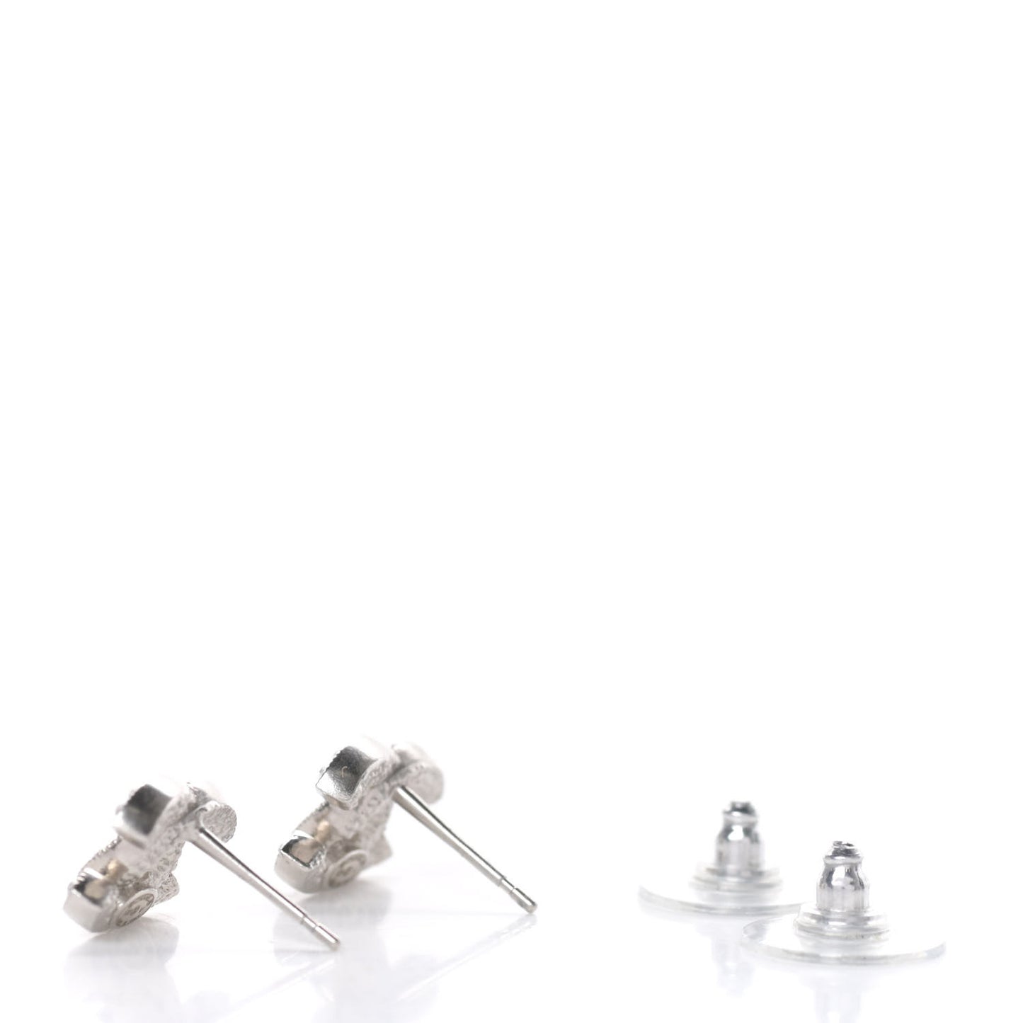 Crystal CC Earrings Silver