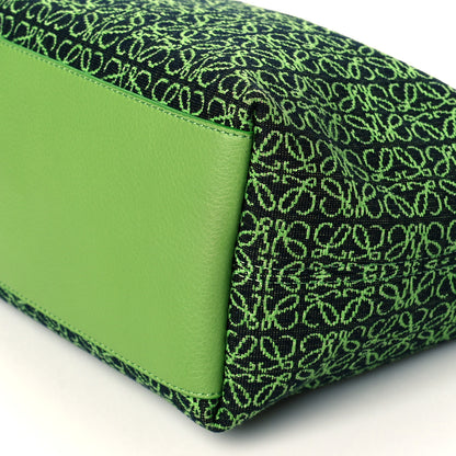 Loewe Jacquard Anagram Calfskin Small Cubi Bag Apple Green 8 of 9