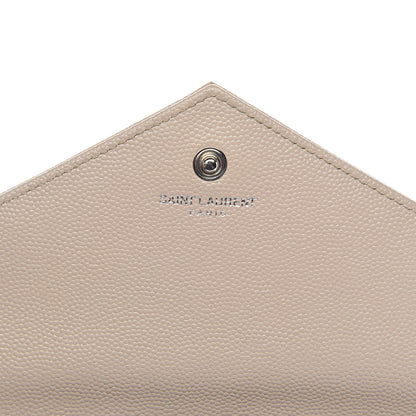 Saint Laurent Grain De Poudre Matelasse Chevron Monogram Chain Wallet Rose Poudre 6 of 11