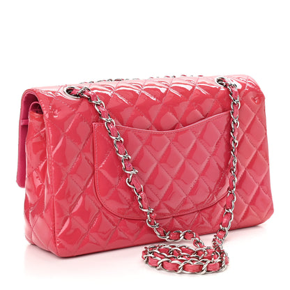 Chanel Patent Quilted Medium Double Flap Fuchsia 3 of 10