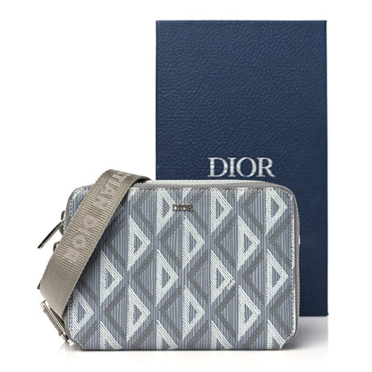 Christian Dior Coated Canvas CD Diamond Messenger Pouch Grey 12 of 12