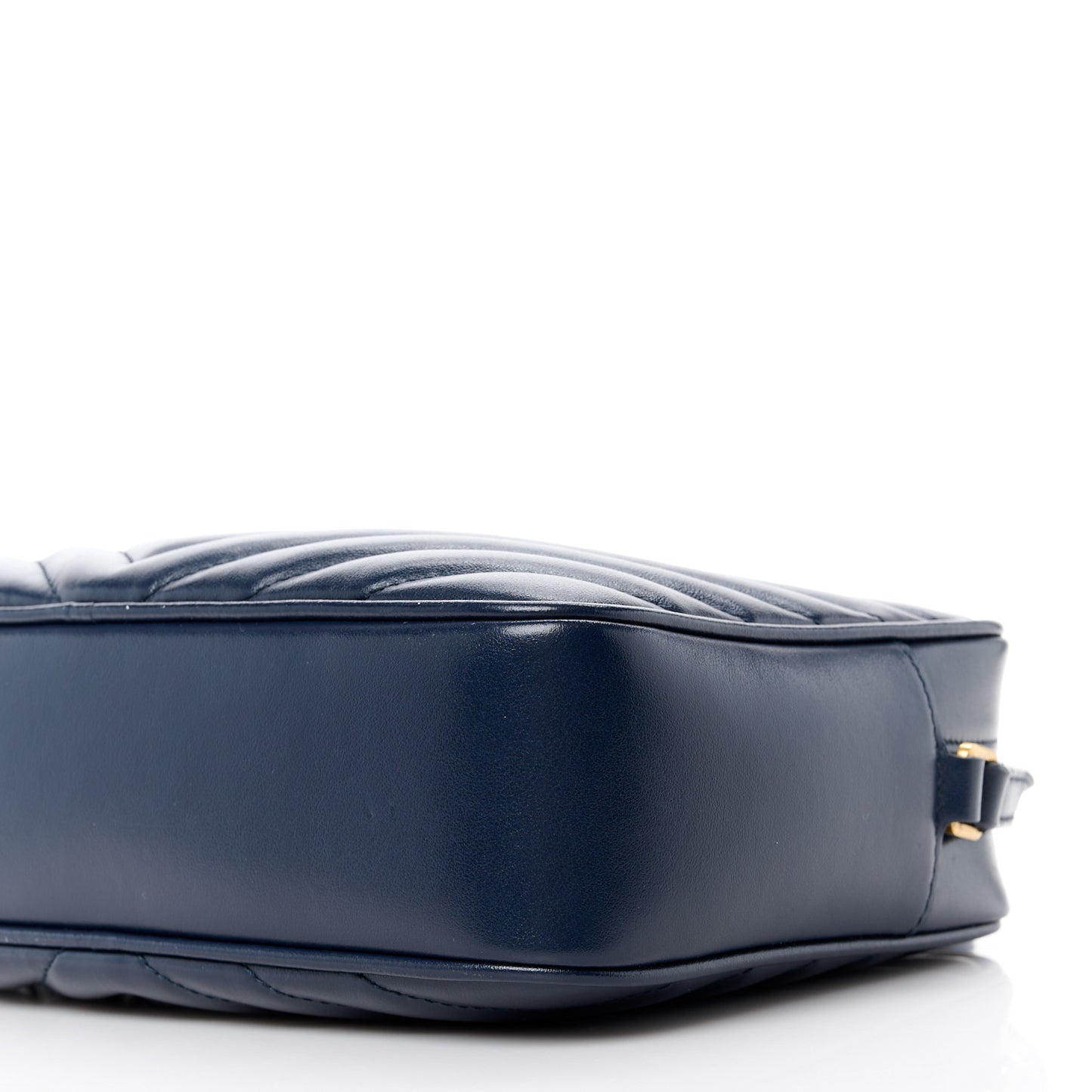 SAINT LAURENT Calfskin Matelasse Monogram Lou Camera Bag Navy