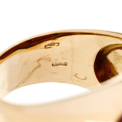 Pomellato 18K Yellow Gold Garnet Griffe Ring 56 7.5 5 of 6