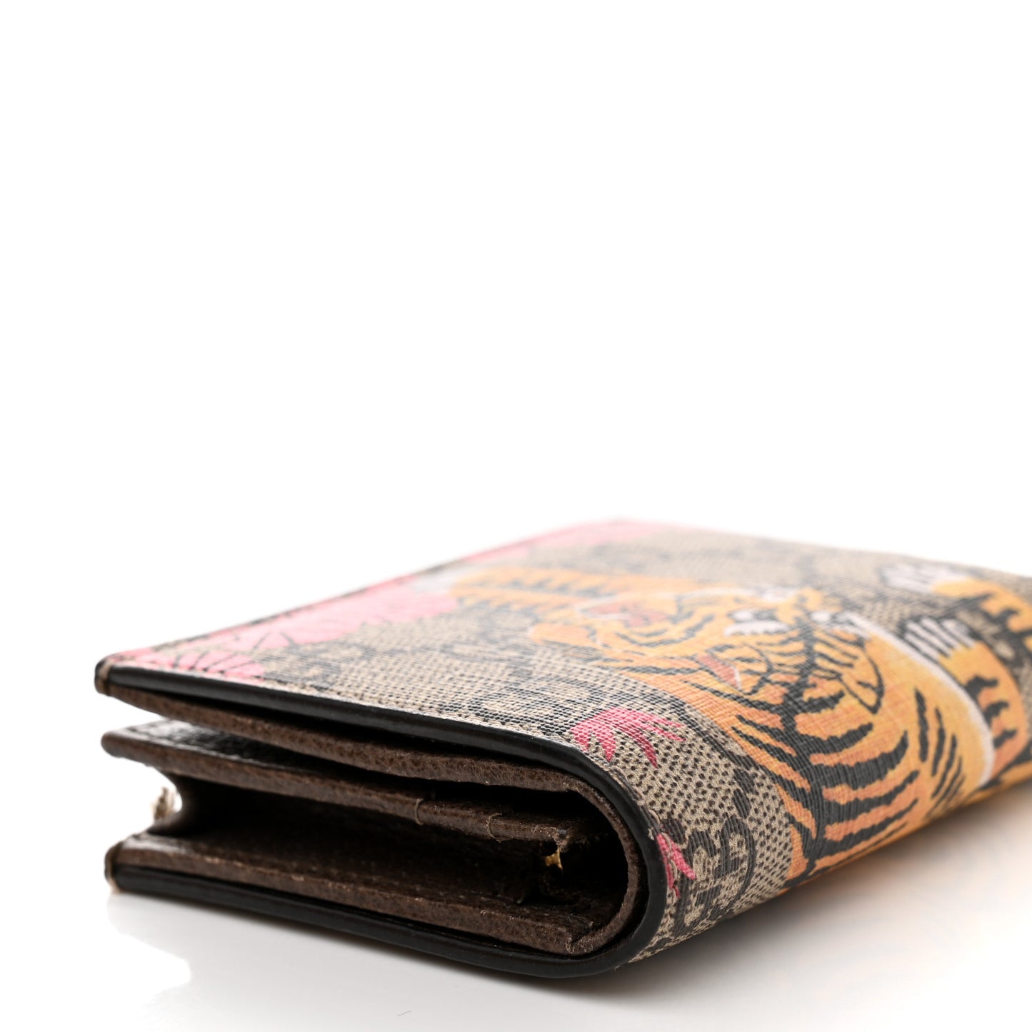 GG Supreme Monogram Bengal Card Case Beige Pink