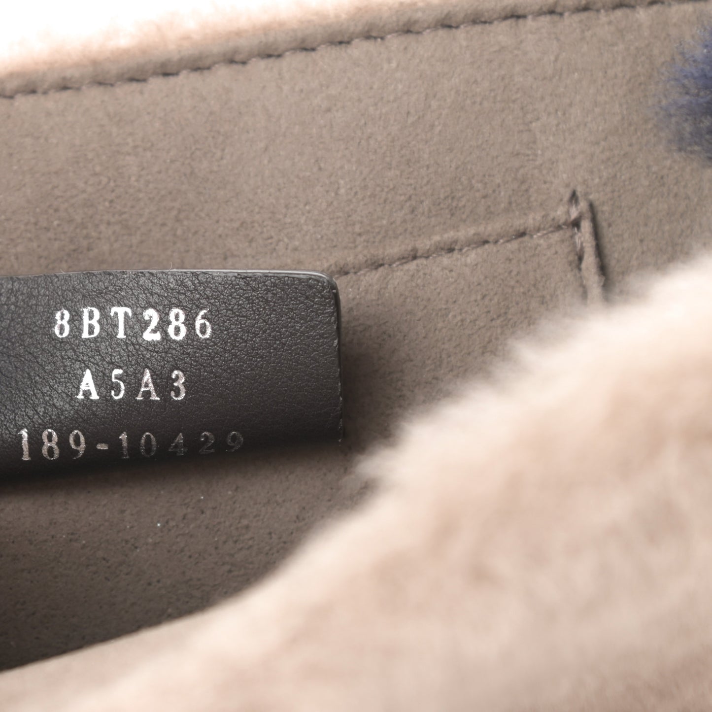 Shearling Vitello Century F is Fendi Small Kan I Shoulder Bag Pink Tortora Blue