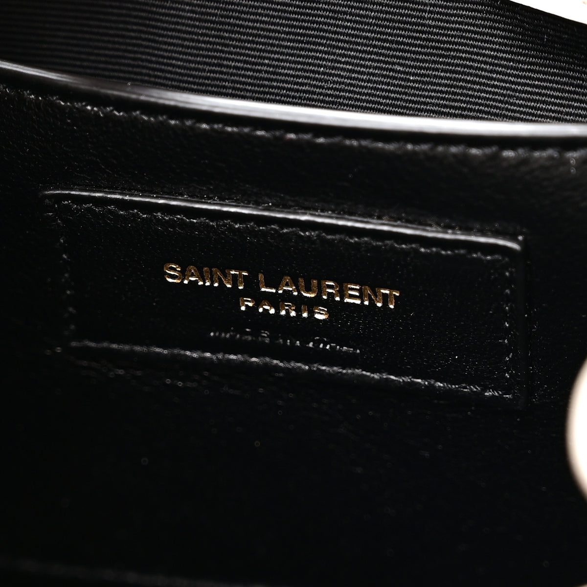 Saint Laurent Lambskin Quilted Monogram Mini Nolita Blanc Vintage 6 of 10