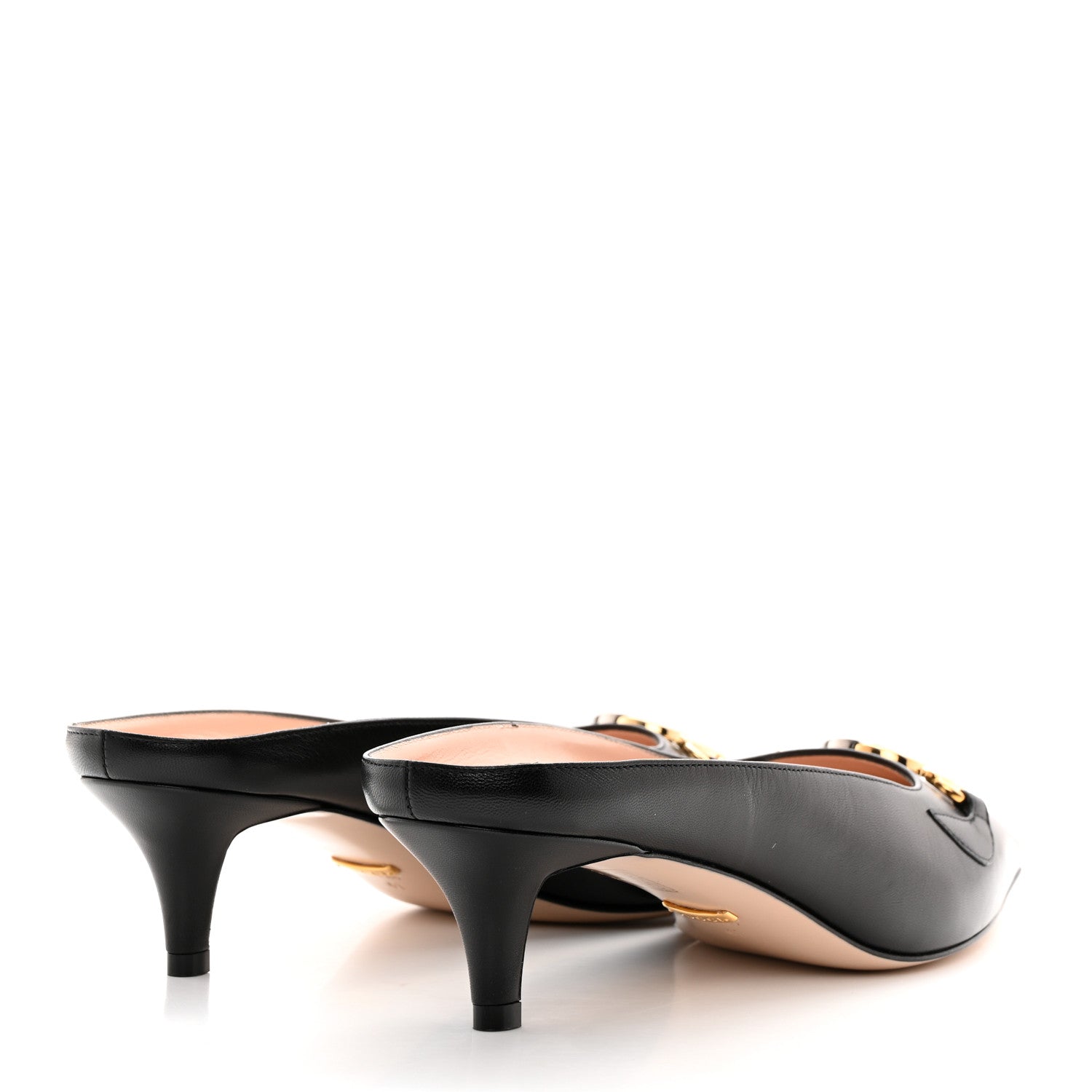 Gucci Malaga Kid Zumi Low Heel Mules 41 Black 4 of 9