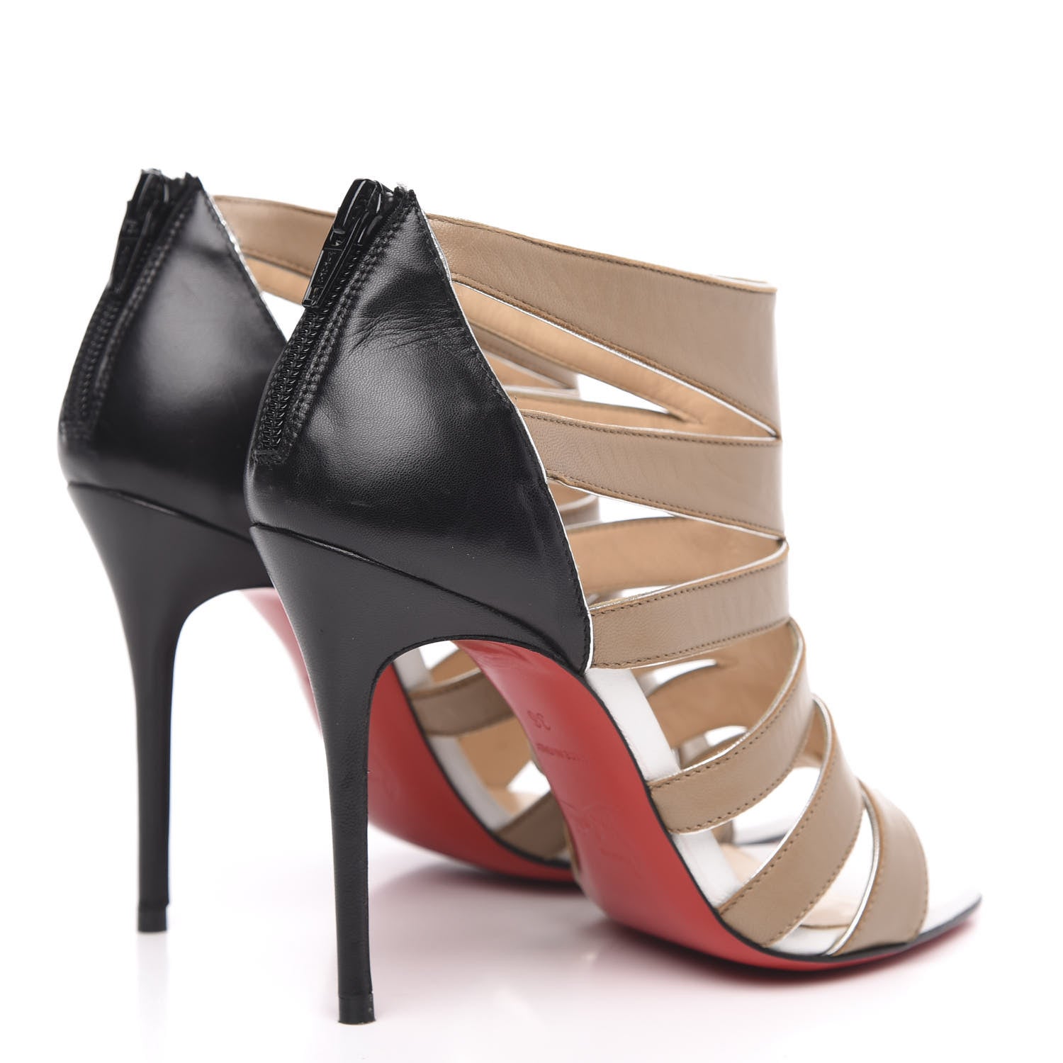 Christian Louboutin Kid Beauty K 100 Cage Sandals 36 Beige 4 of 7