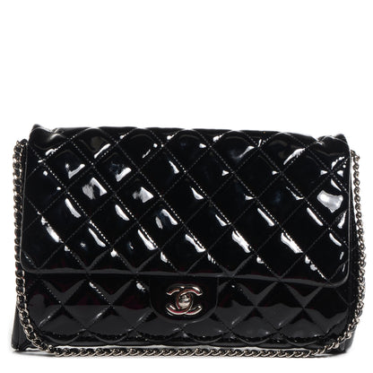 Chanel Patent Quilted Clutch Flap Black 1 of 7