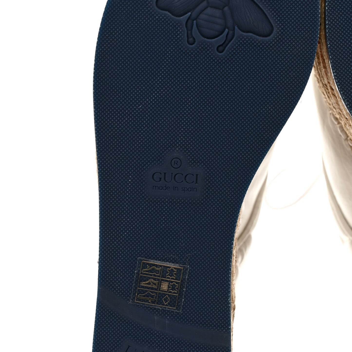 Nappa Matelasse GG Pilar Flatform Lace-Up Espadrilles 39 Great White