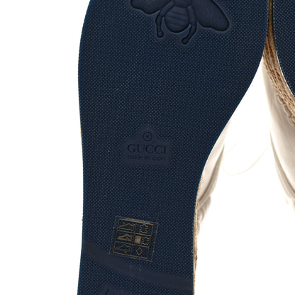 Gucci Nappa Matelasse GG Pilar Flatform Lace-Up Espadrilles 39 Great White 6 of 9