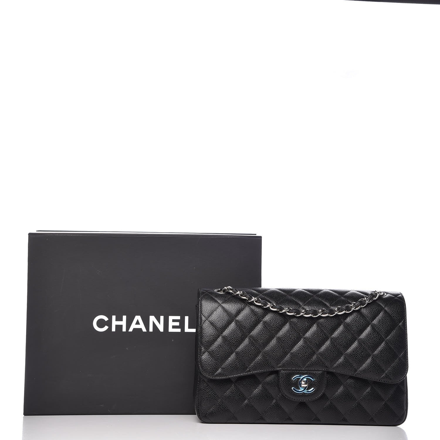 Chanel Caviar Quilted Jumbo Double Flap Black 10 of 10