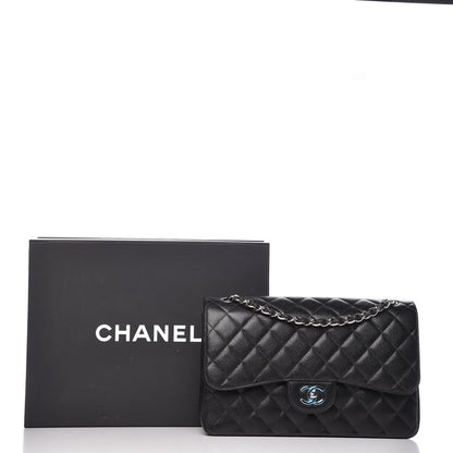 Chanel Caviar Quilted Jumbo Double Flap Black 10 of 10