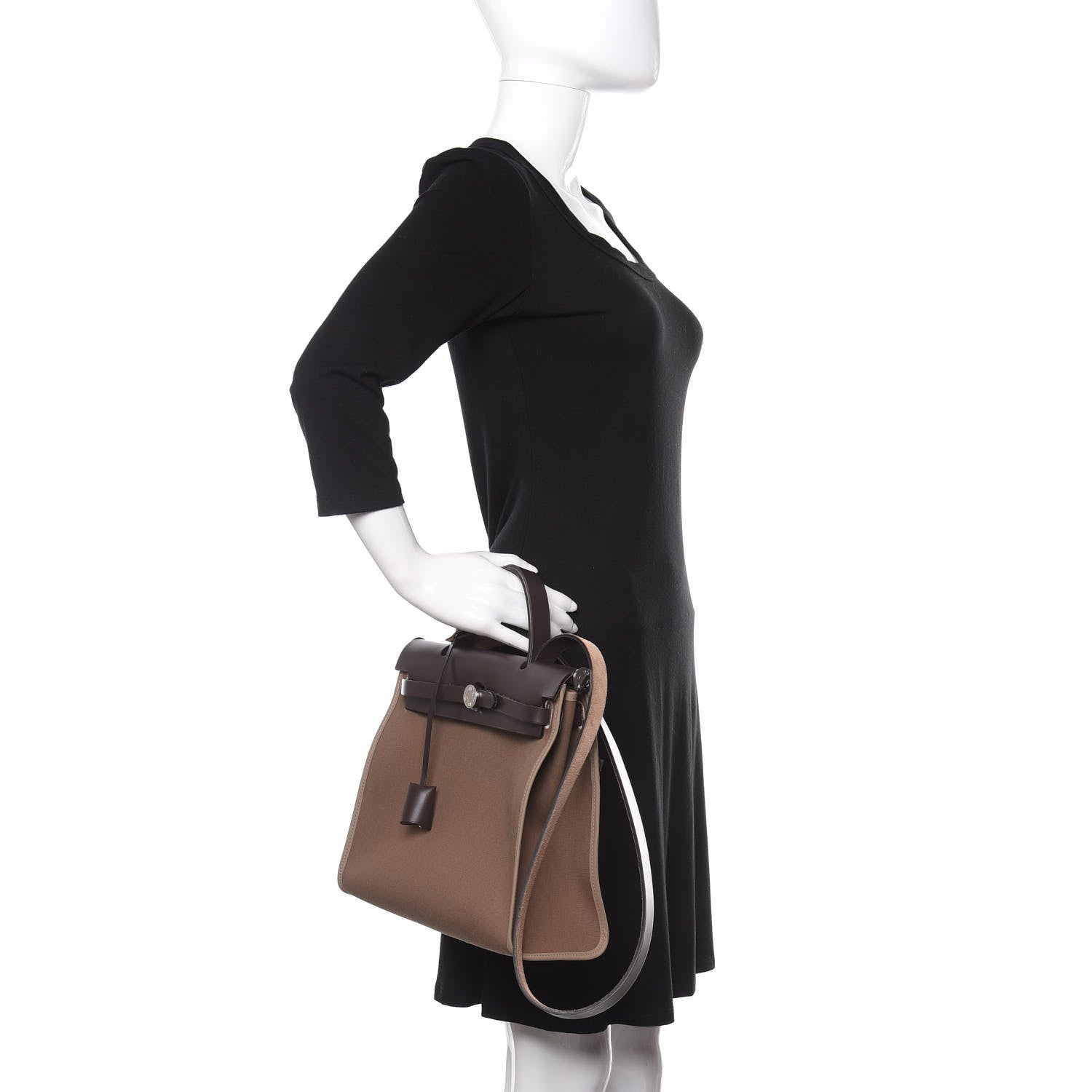 Hermes Vache Hunter Toile Herbag Zip 31 PM Etoupe Ebene 3 of 11