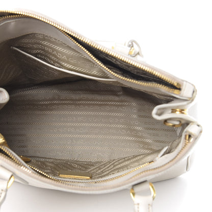 Prada Saffiano Small Galleria Double Zip Tote Talco 7 of 23