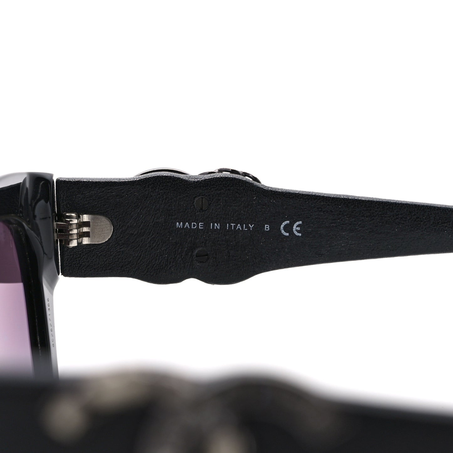 Acetate Square Cat Eye CC Sunglasses 5456-Q-B Black