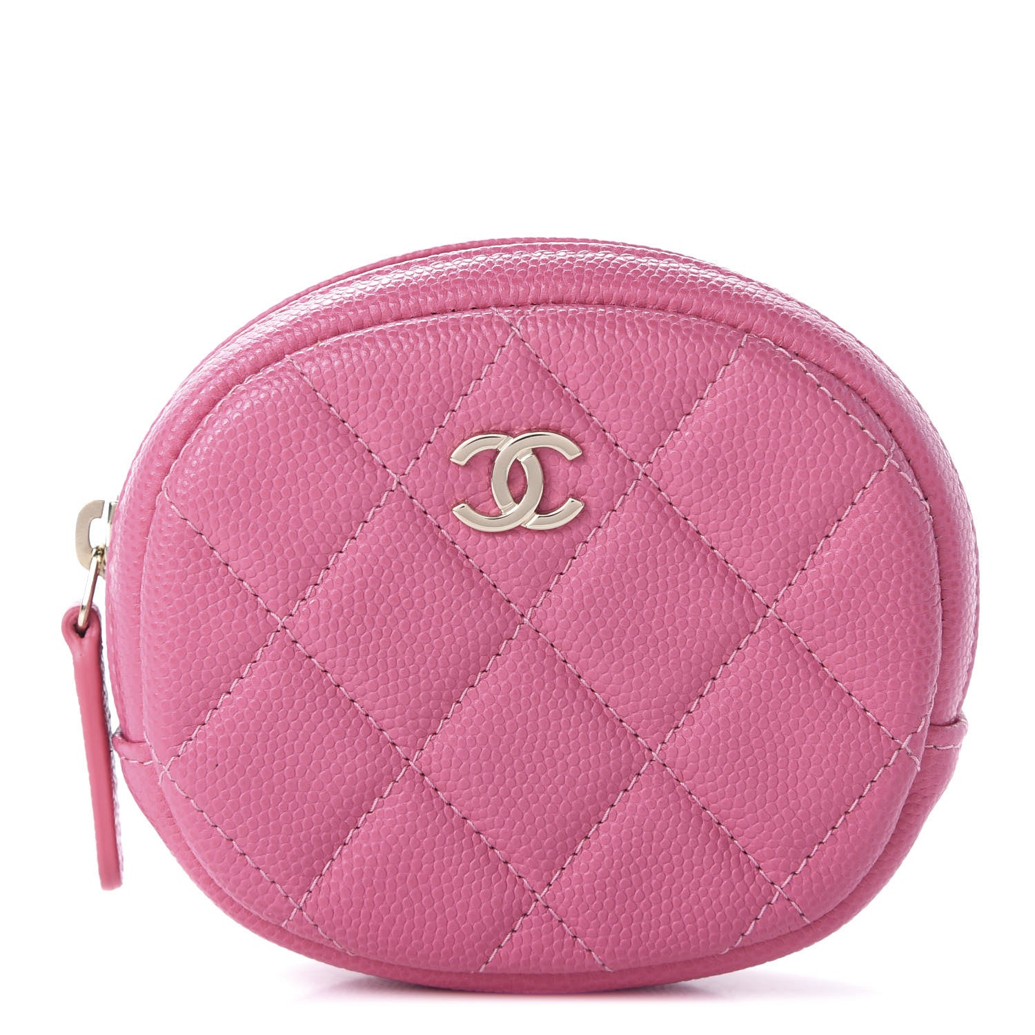 Chanel Caviar Quilted Zip Around Classic Coin Purse Pink 1 of 11