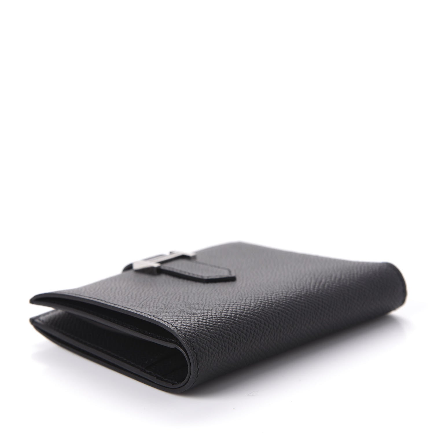 Hermes Epsom Bearn Compact Wallet Black 4 of 12
