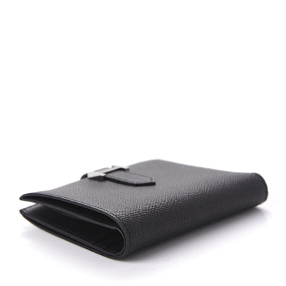 Hermes Epsom Bearn Compact Wallet Black 4 of 12