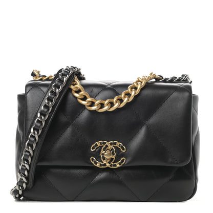 Chanel Lambskin Quilted Medium Chanel 19 Flap Black 1 of 15