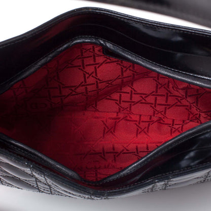 Christian Louboutin CHRISTIAN DIOR Patent Cannage Hobo Black 10 of 10
