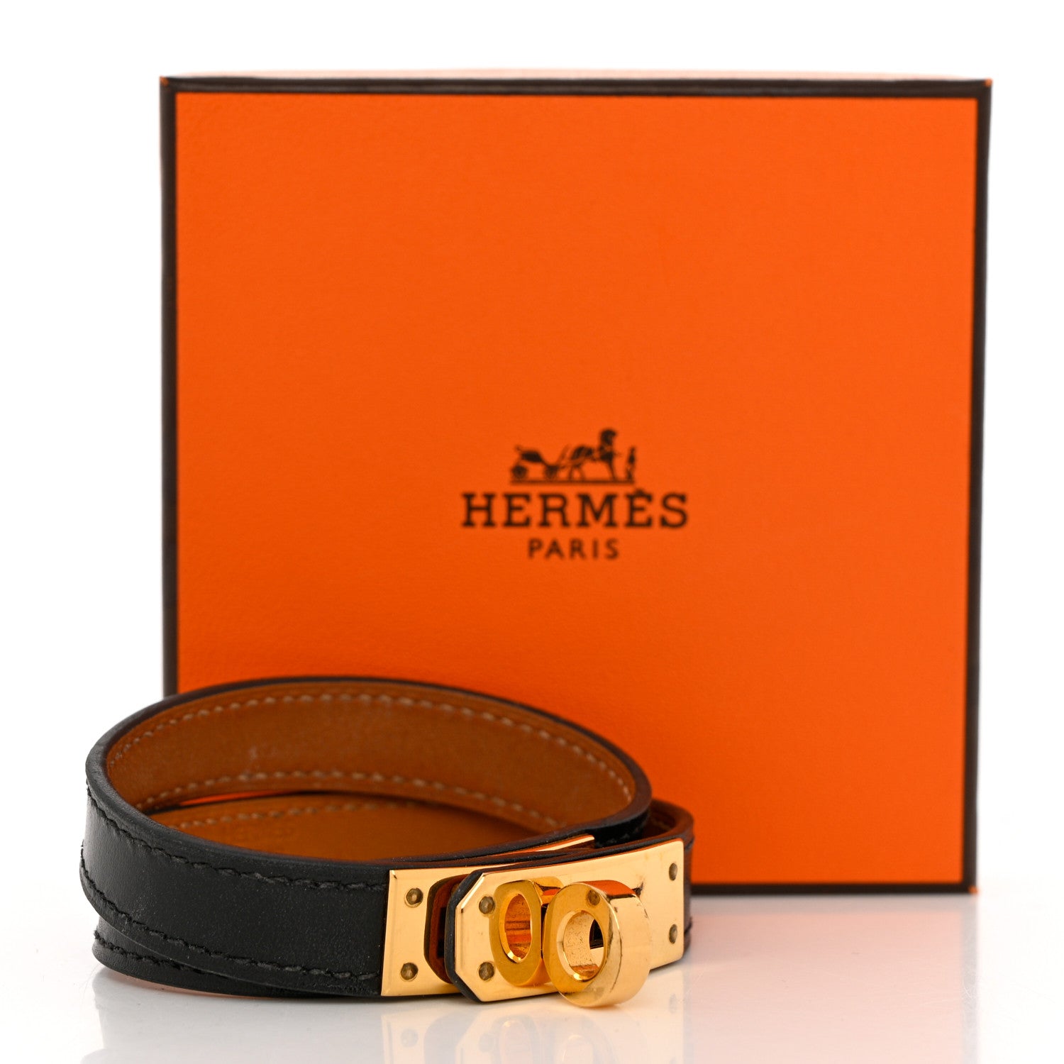 Hermes Box Kelly Double Tour Bracelet T3 Black 8 of 8
