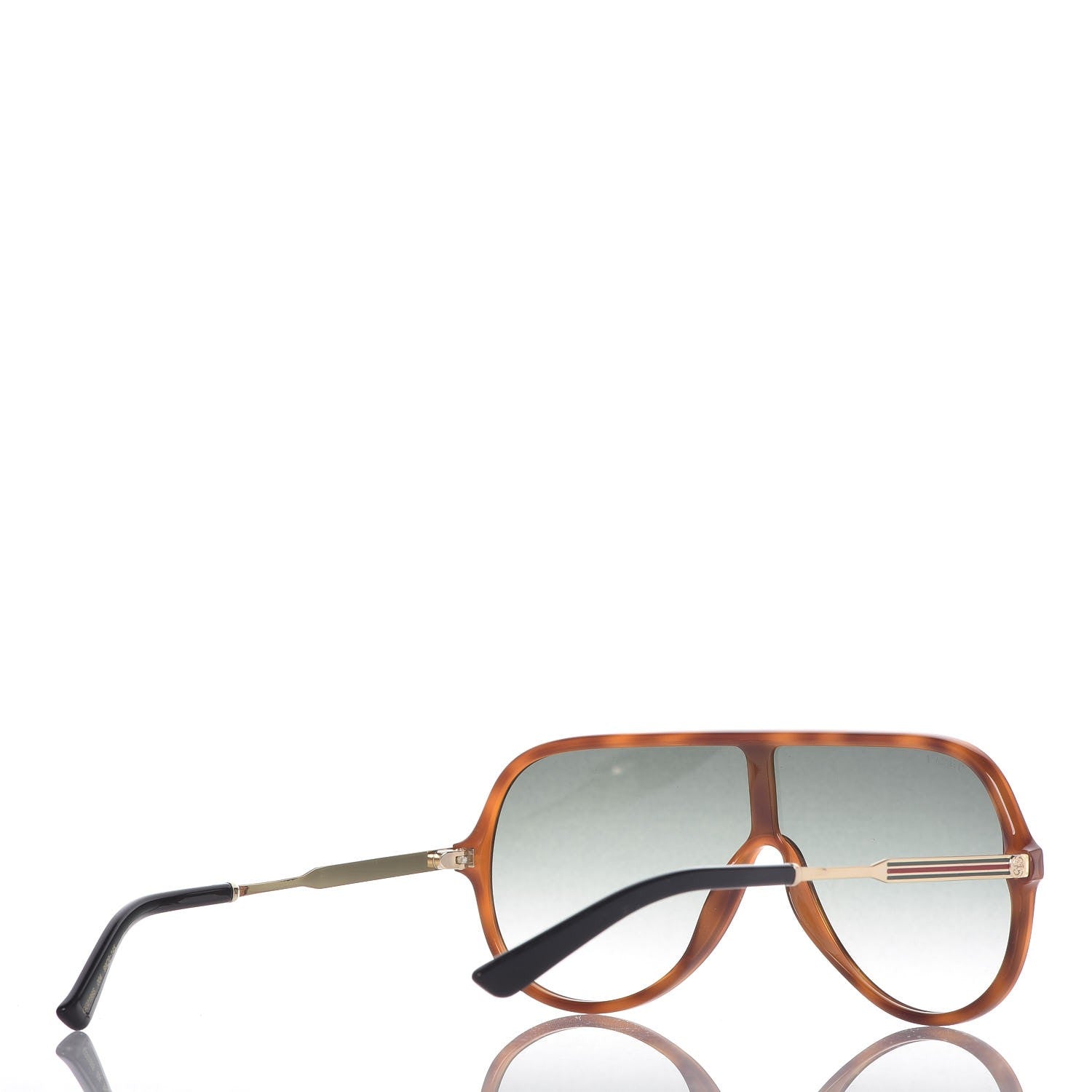 Gucci Shield Sunglasses GG0199S Tortoiseshell 4 of 8