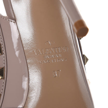 Valentino Garavani Patent Nappa Rockstud Ankle Strap 100mm Pumps 37 Poudre 6 of 6