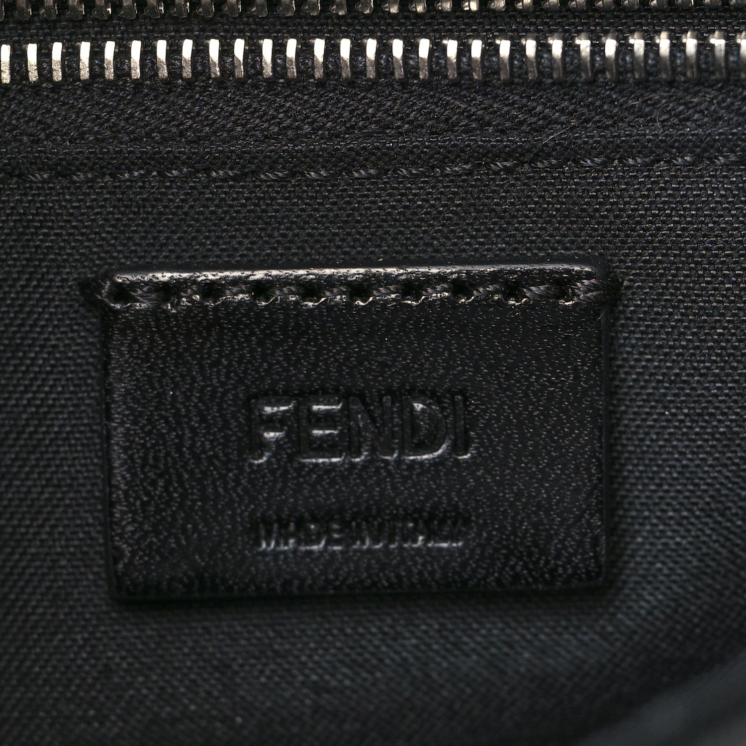 Fendi Recycled Nylon Vitello Grace Light Pequin Baguette Belt Pouch Black 6 of 9