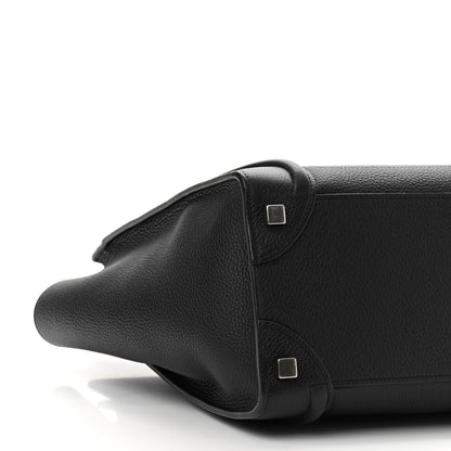 Celine Drummed Calfskin Micro Luggage Black 8 of 9