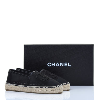 Chanel Mesh Grosgrain CC Espadrilles 36 Black 8 of 8