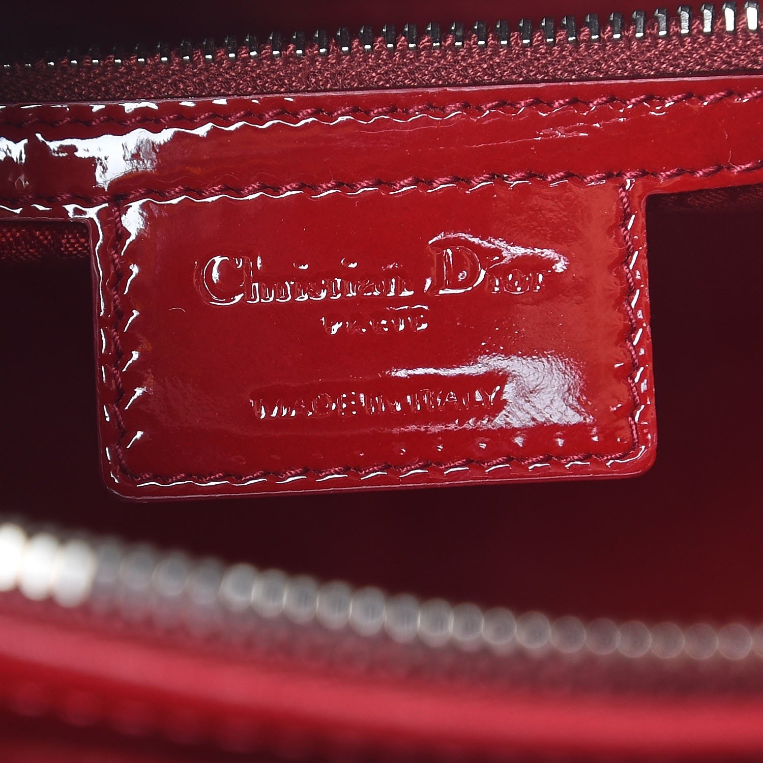 Christian Dior Patent Cannage Large Lady Dior Red 7 of 8