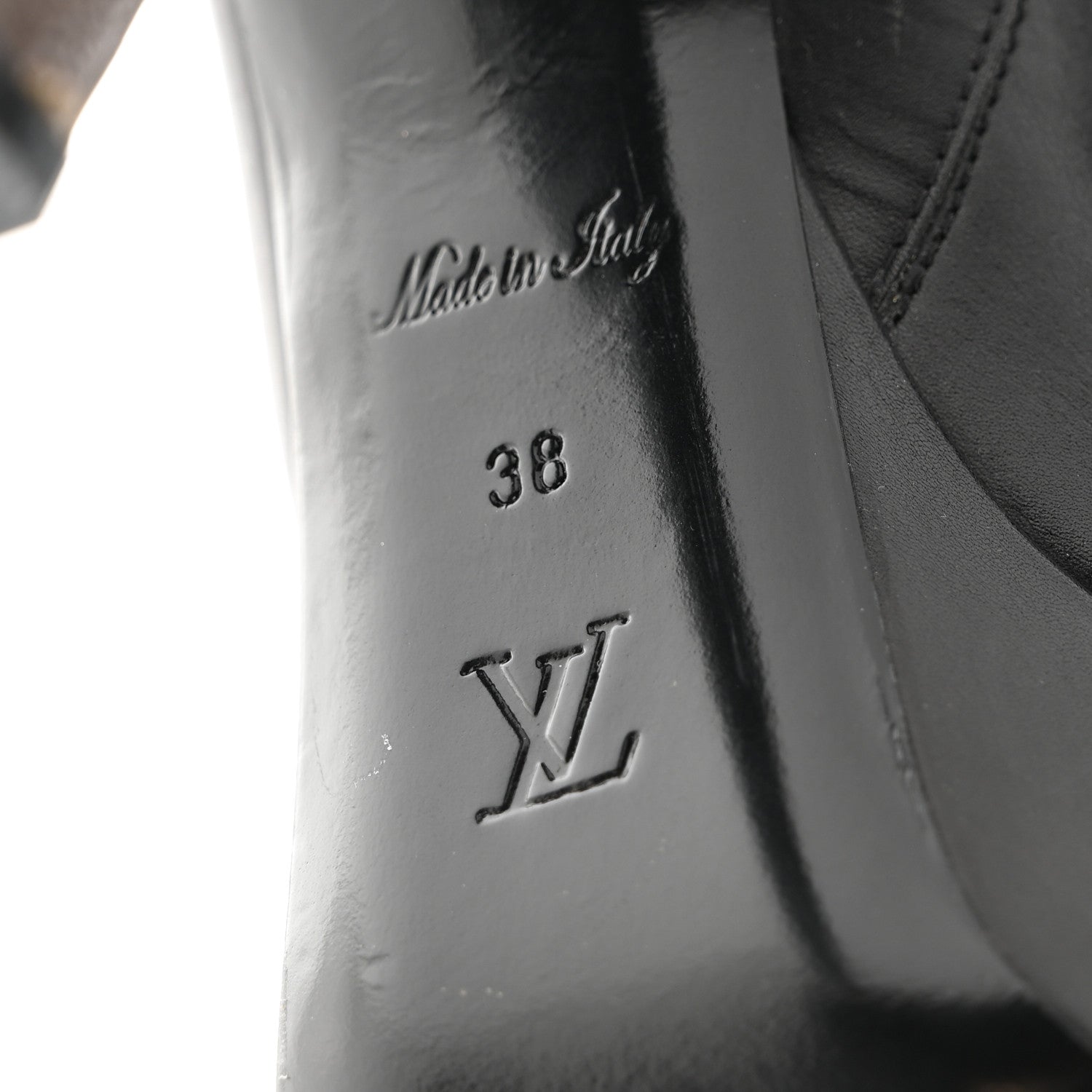Louis Vuitton Calfskin Monogram Afterglow Platform Ankle Boots 38 Black 7 of 11