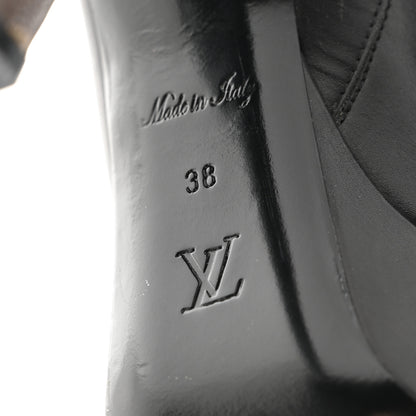 Louis Vuitton Calfskin Monogram Afterglow Platform Ankle Boots 38 Black 7 of 11