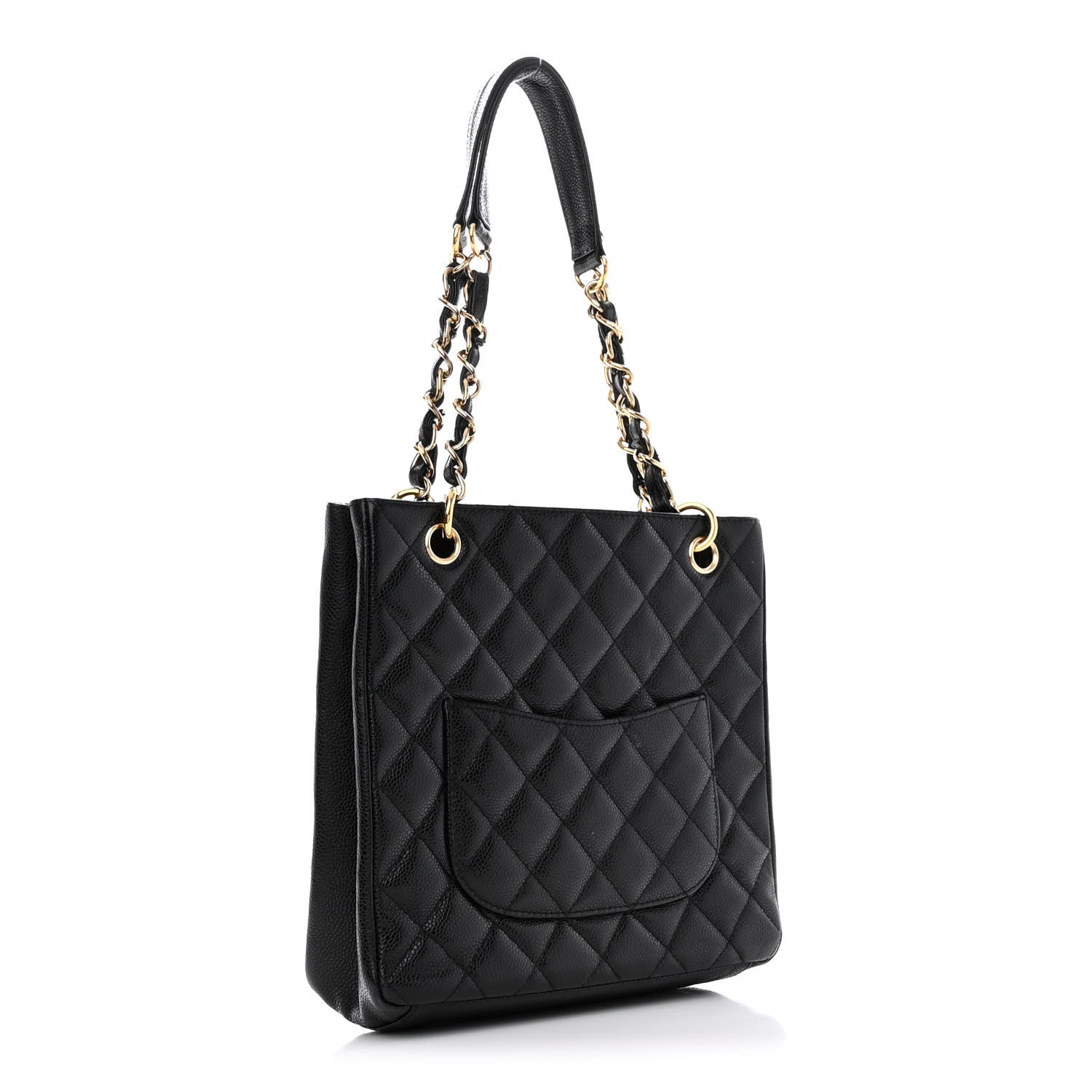 Chanel Caviar Quilted Petit Shopping Tote PST Black 3 of 12