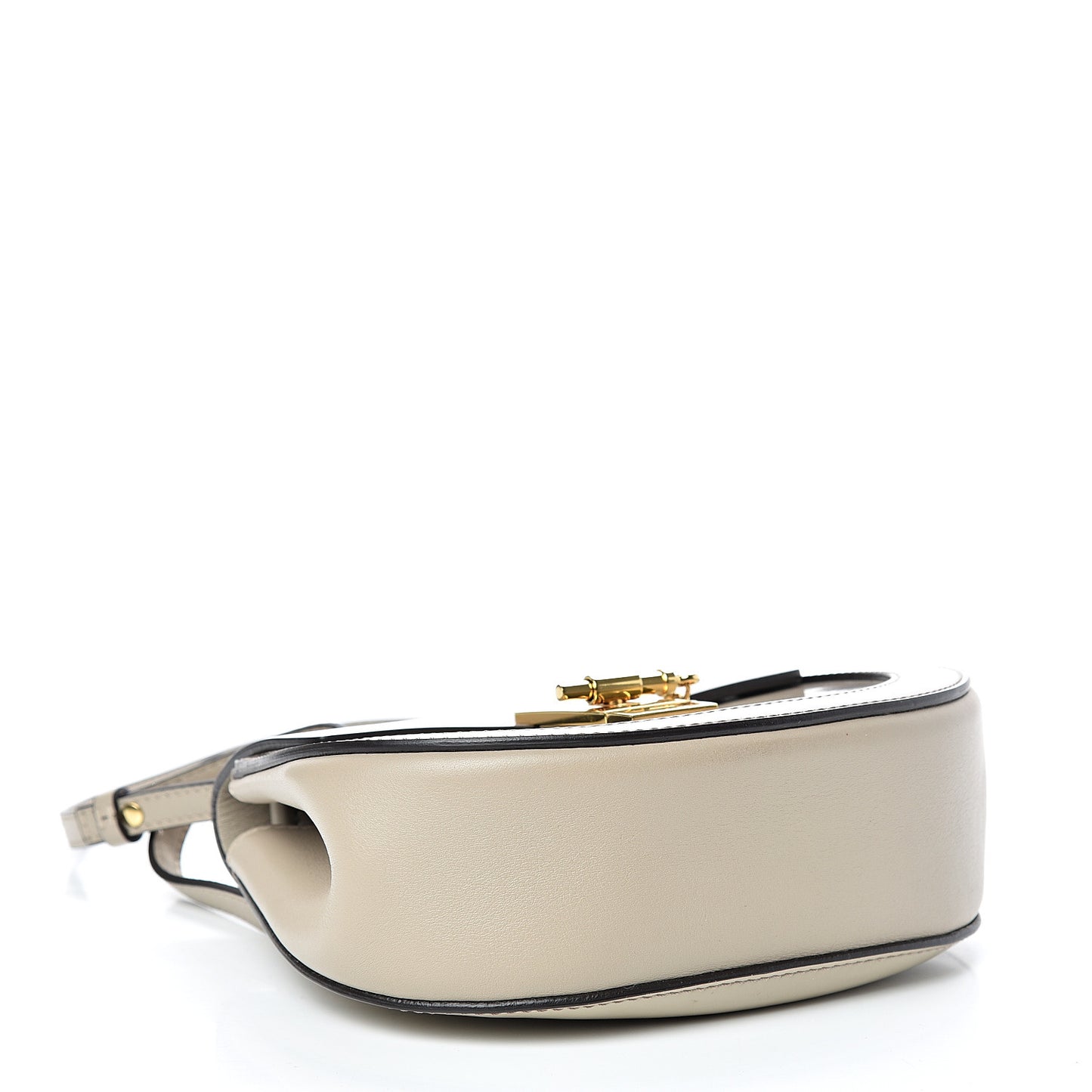 Glossy Lambskin Mini Drew Bijou Shoulder Bag Pastel Grey