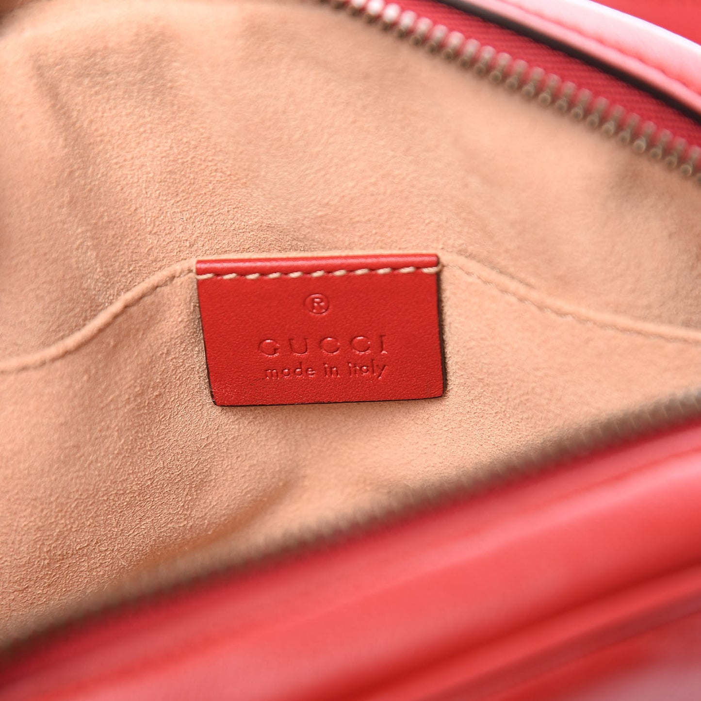 Calfskin Matelasse GG Marmont Belt Bag 85 34 Hibiscus Red