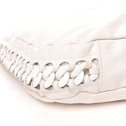 Chanel Calfskin Modern Chain Rhodoid Hobo White 8 of 13