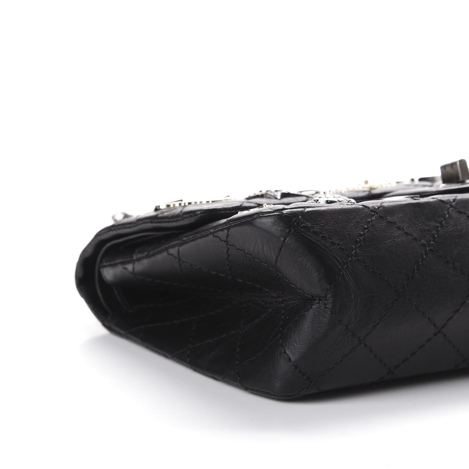 Chanel Aged Calfskin Lucky Charms 2.55 Reissue 225 Flap Black 8 of 10