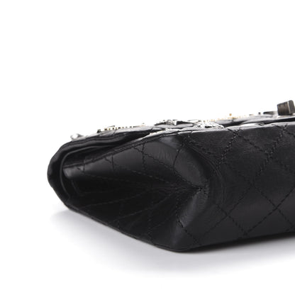 Chanel Aged Calfskin Lucky Charms 2.55 Reissue 225 Flap Black 8 of 10