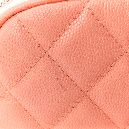 Chanel Caviar Quilted Small Curvy Pouch Cosmetic Case Light Orange 11 of 11