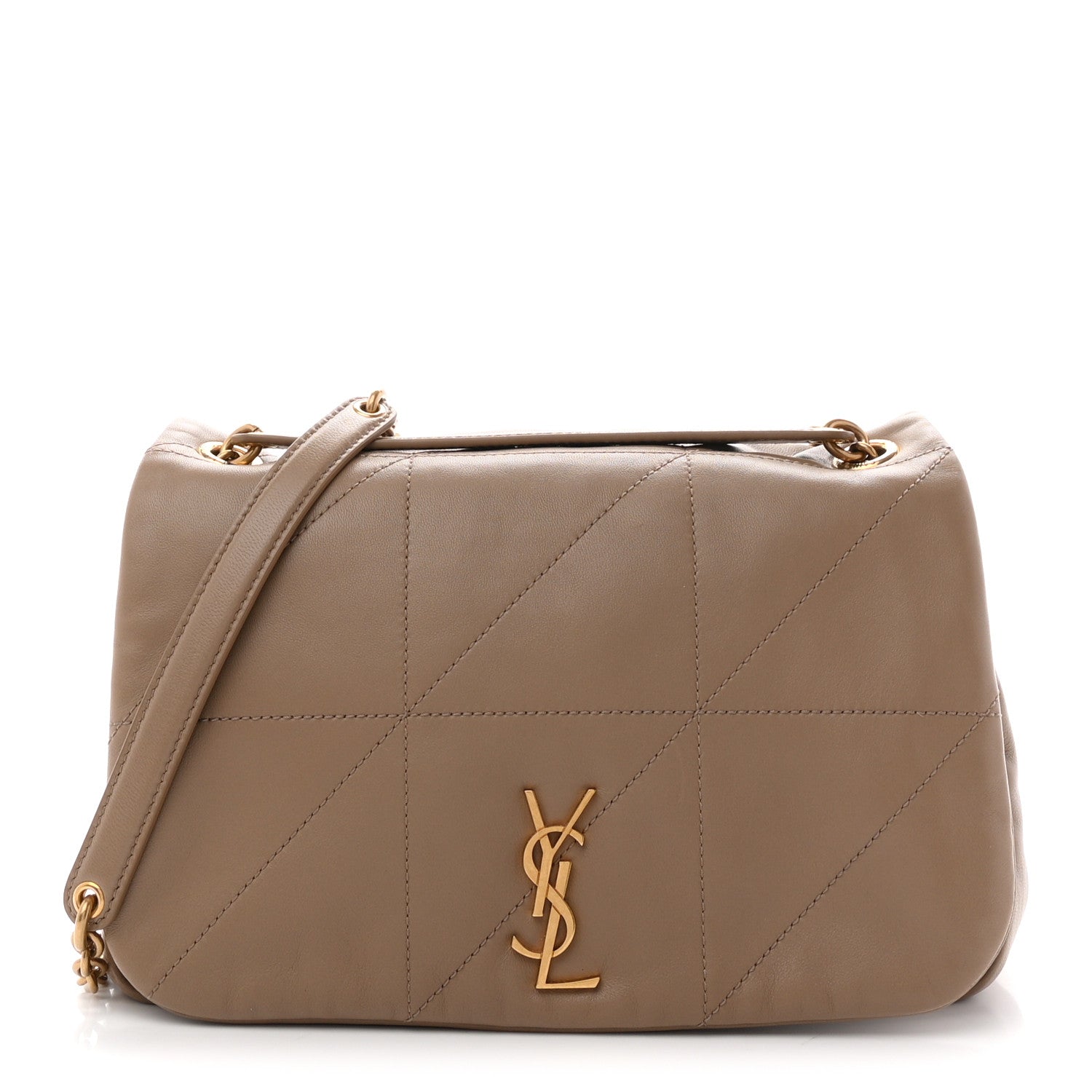 Saint Laurent Lambskin Matelasse Monogram Small Jamie 4.3 Taupe 1 of 11