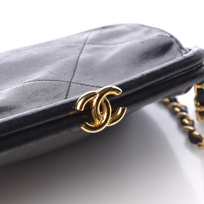 Chanel Lambskin Quilted Tassel Kisslock Evening Bag Black 11 of 12