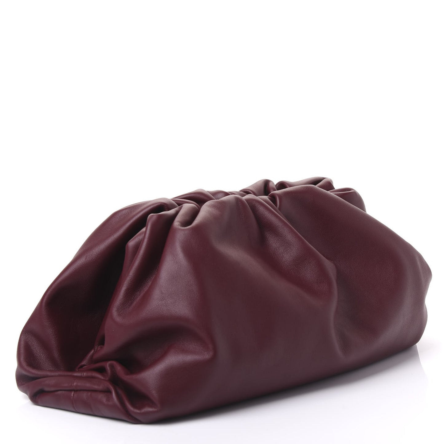 Smooth Butter Calf The Pouch Oversized Clutch Bordeaux