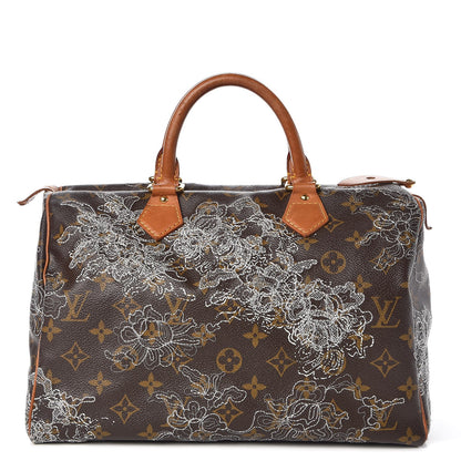 Louis Vuitton Monogram Dentelle Speedy 30 Silver 1 of 10