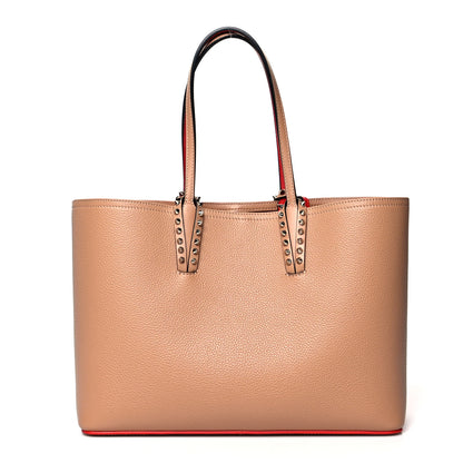 Christian Louboutin Calfskin Empire Spikes Small East West Cabata Tote Nude 2 of 10