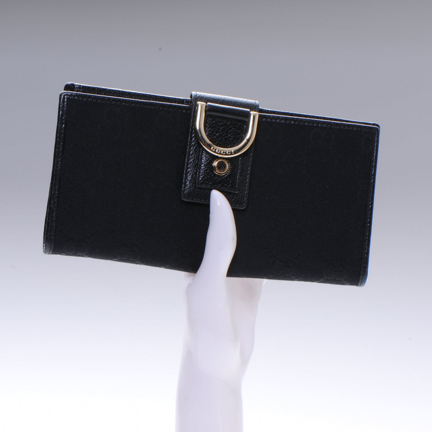 Monogram Canvas D Ring Wallet Black