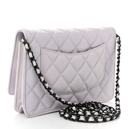 Chanel Aged Calfskin Quilted Reissue Wallet On Chain WOC White 3 of 12