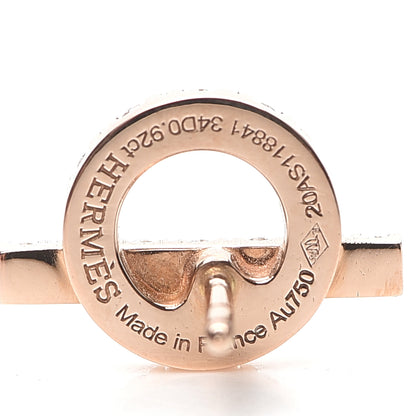 Hermes 18K Rose Gold Diamond Finesse Earrings 4 of 5