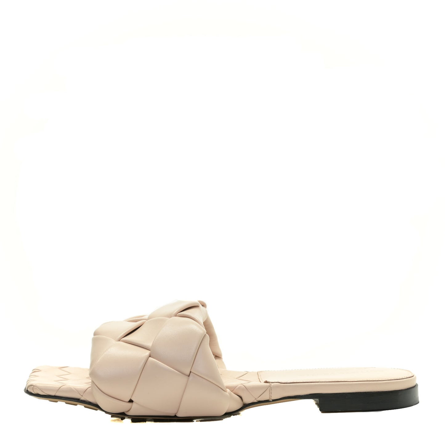 Nappa Maxi Intrecciato Lido Flat Sandals 38.5 Bandage